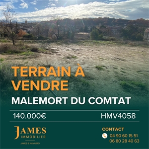 terrain à la vente -   84570  MALEMORT-DU-COMTAT, surface 437 m2 vente terrain - APR714206